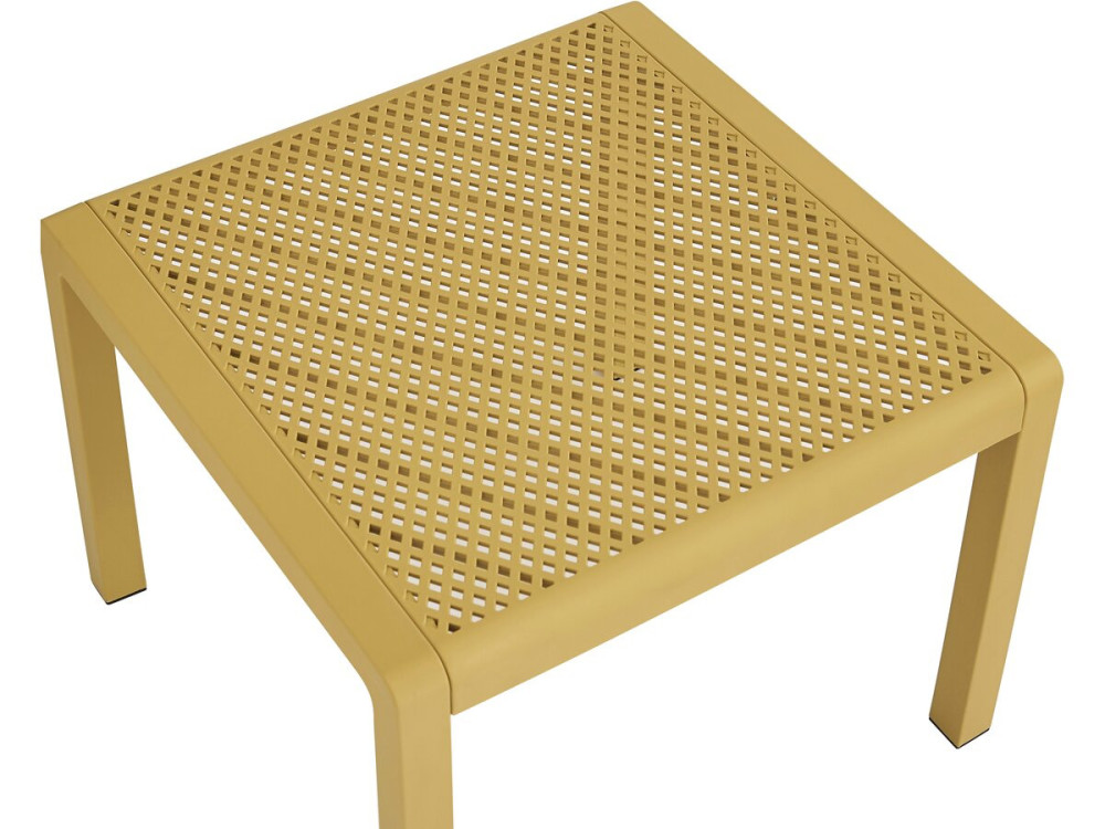 Céora" metal and plastic garden furniture set - 2 seater - Yellow