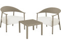 Céora" metal and plastic garden furniture set - 2 seater - White - Mole