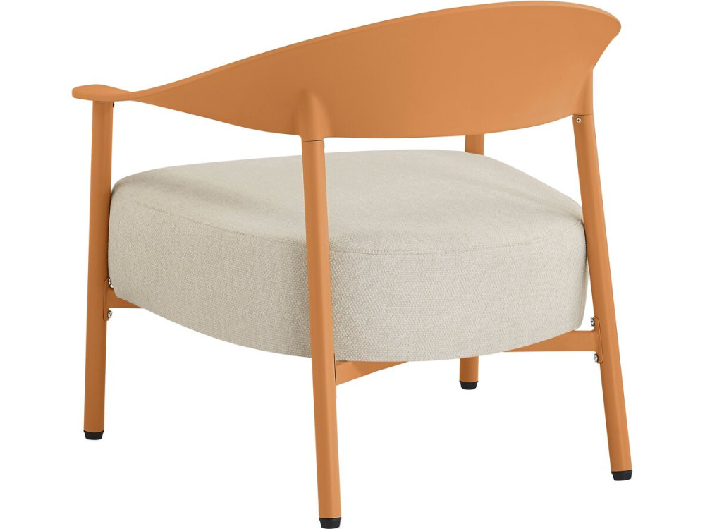 Céora" metal and plastic garden furniture set - 2 seater - Orange