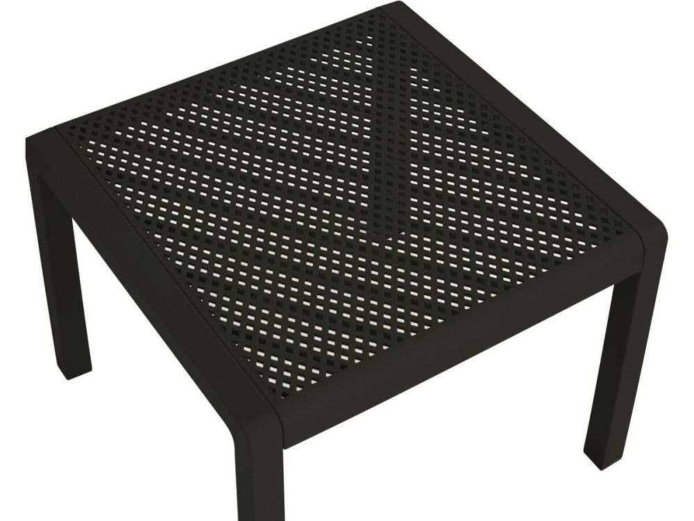 Céora" metal and plastic garden furniture set - 2 seater - Black