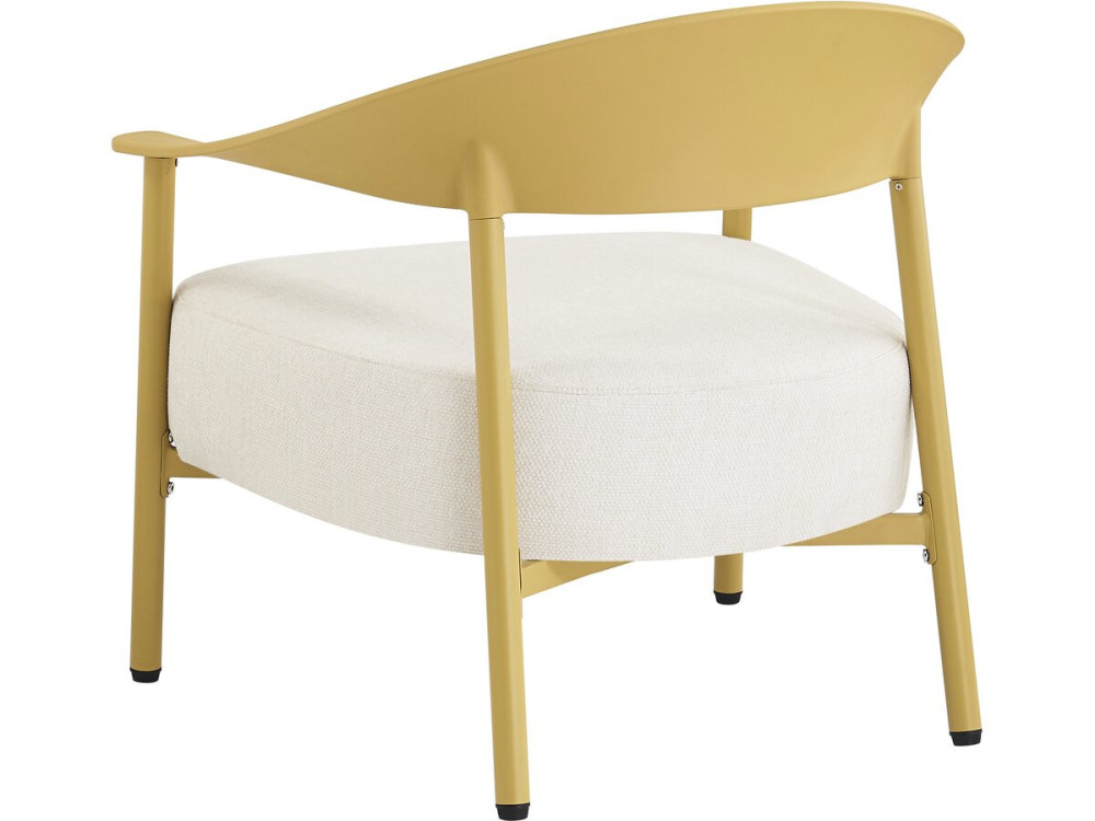 Céora" metal and plastic garden furniture set - 4 seats - Yellow