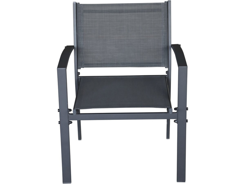 Lino II" metal garden furniture set - 4 seats - Black