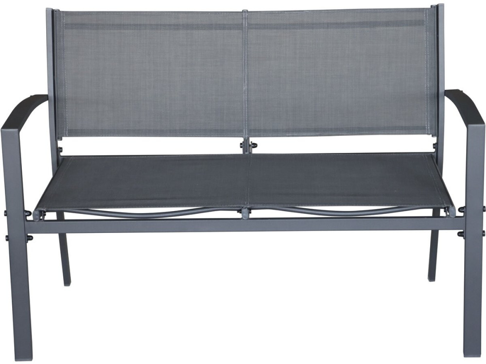 Lino II" metal garden furniture set - 4 seats - Black