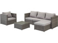Garden furniture in braided resin "Monaco" - Florida - Grey - GREY