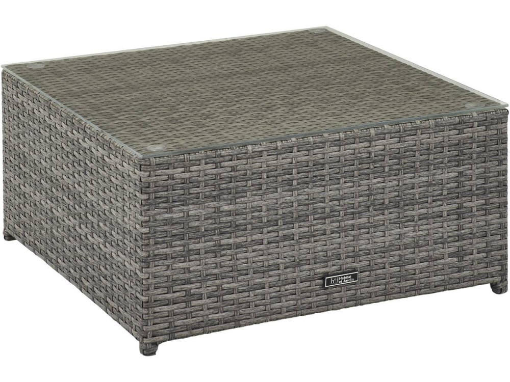 Garden furniture in braided resin "Monaco" - Florida - Grey