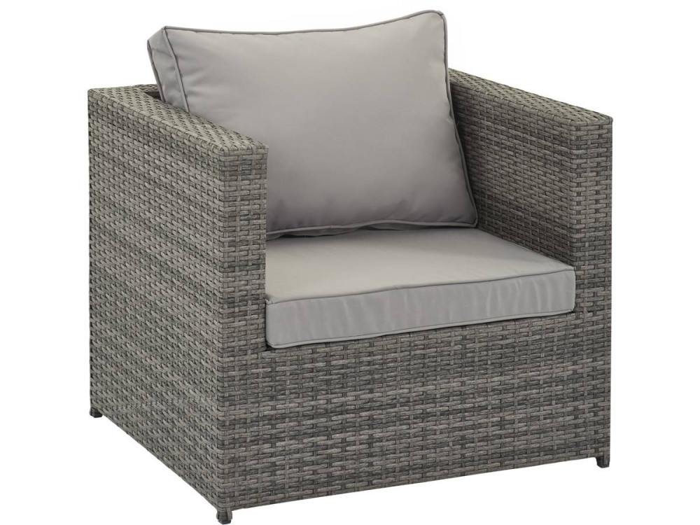 Garden furniture in braided resin "Monaco" - Florida - Grey