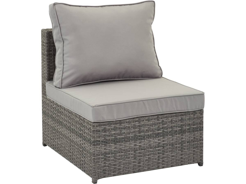 Garden furniture in braided resin "Monaco" - Florida - Grey