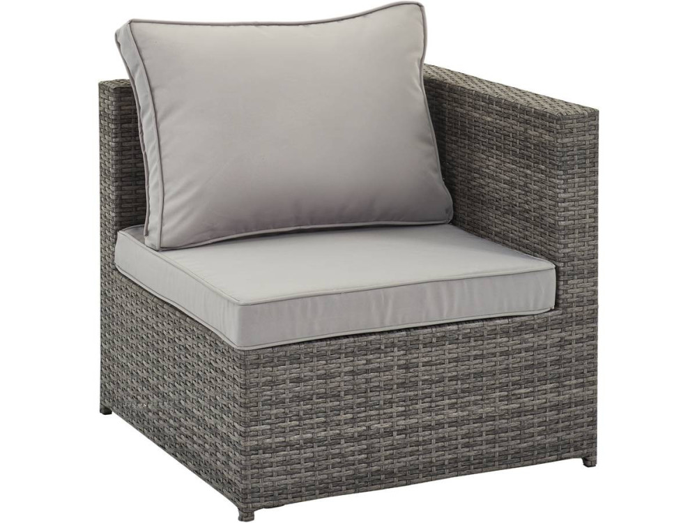 Garden furniture in braided resin "Monaco" - Florida - Grey