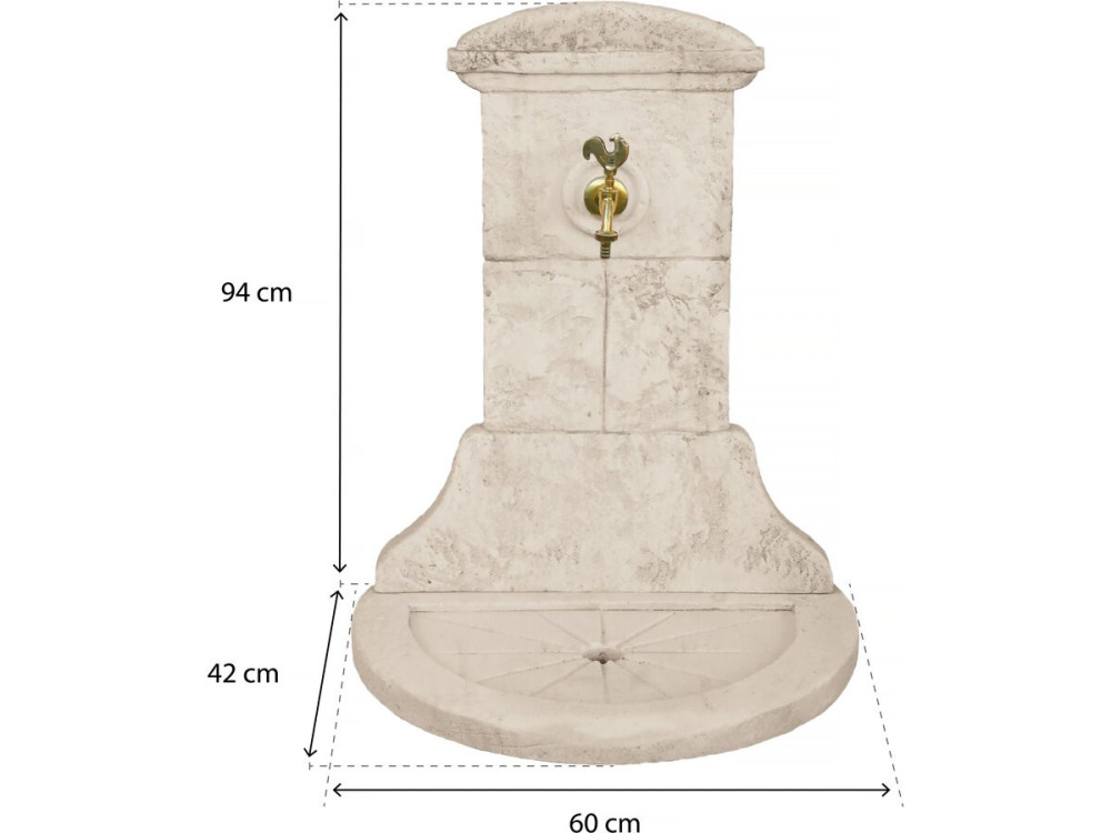 CHANTILLY" fountain - in reconstituted stone - 60 x 42 x 94 cm