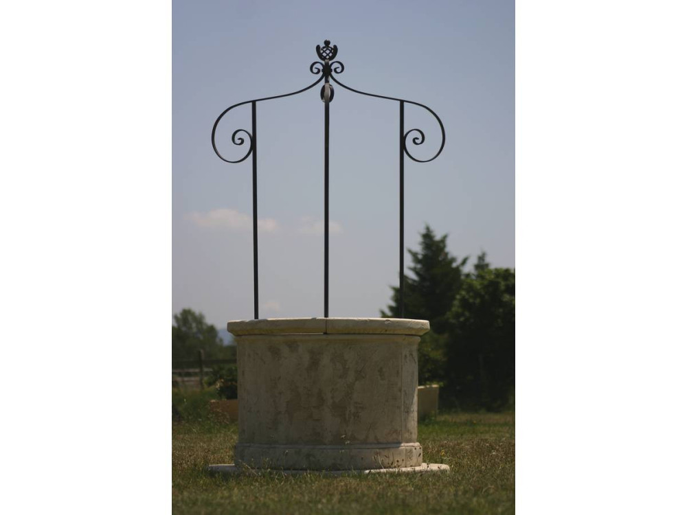 Garden well - diameter 120 x 210 cm - Height of stone body: 78 cm - Inside diameter 77 cm