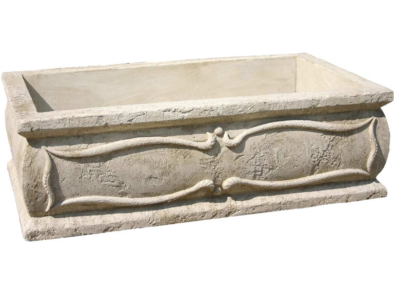 Large "Verone" planter - stone - 50 x 100 x 30 cm