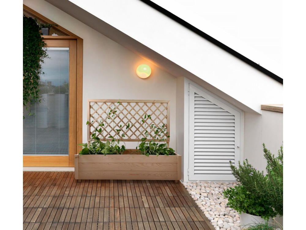 Sorpin wooden planter with trellis - 98 x 34 x 104 cm