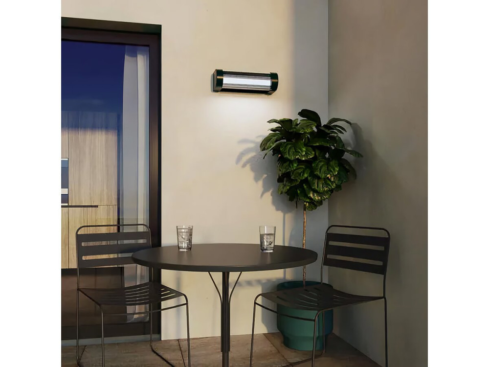 Booster " Loma " 150 to 900 Lumen solar and rechargeable wall lamp - Black