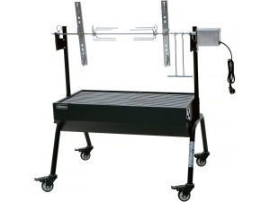 Charcoal roaster with electric spit "Senator" - Black