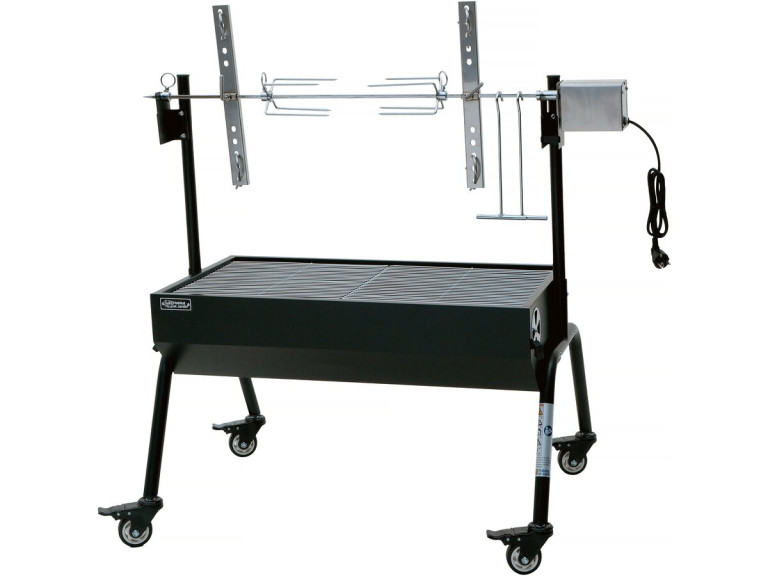 Charcoal roaster with electric spit "Senator" - Black