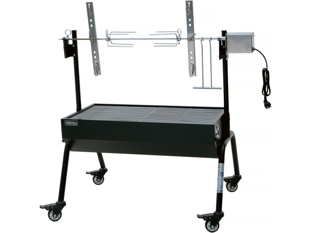 Charcoal roaster with electric spit "Senator" - Black