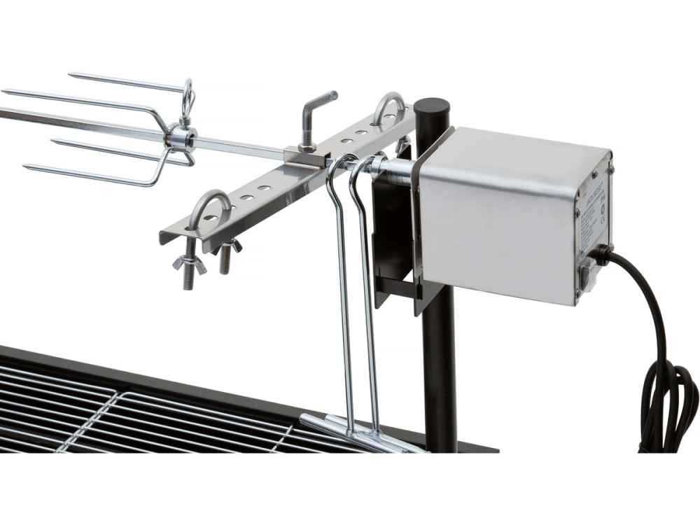 Charcoal roaster with electric spit "Senator" - Black