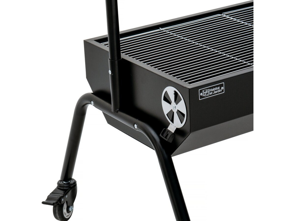 Charcoal roaster with electric spit "Senator" - Black