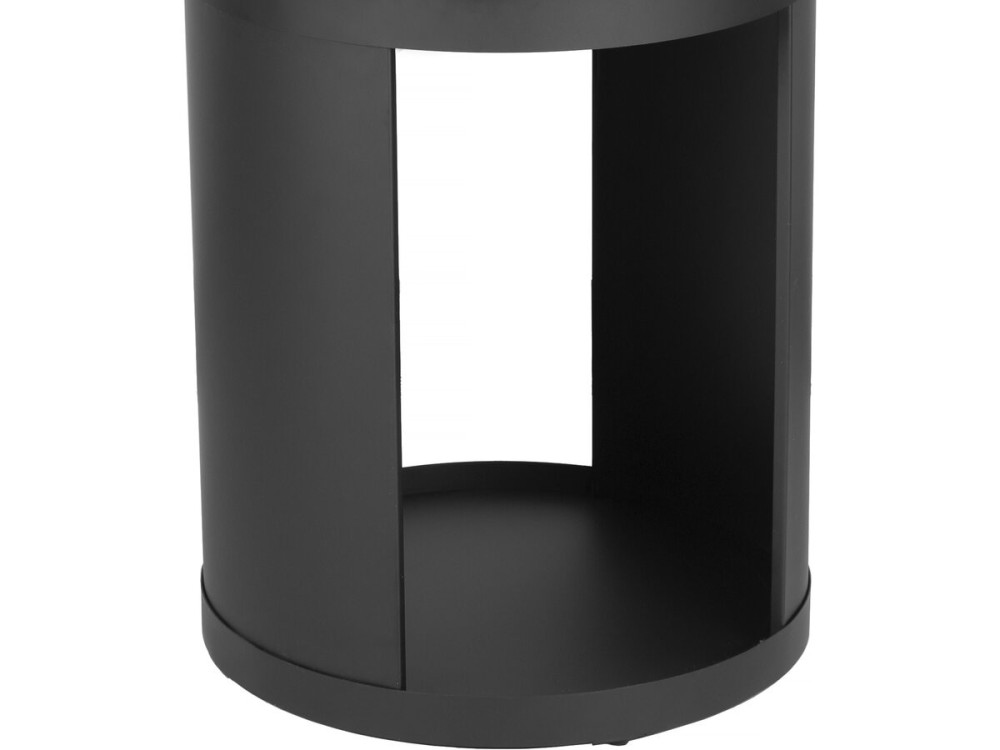 Cesar" charcoal and wood barbecue plancha brazier - 49 x 49 x 92 cm - Black
