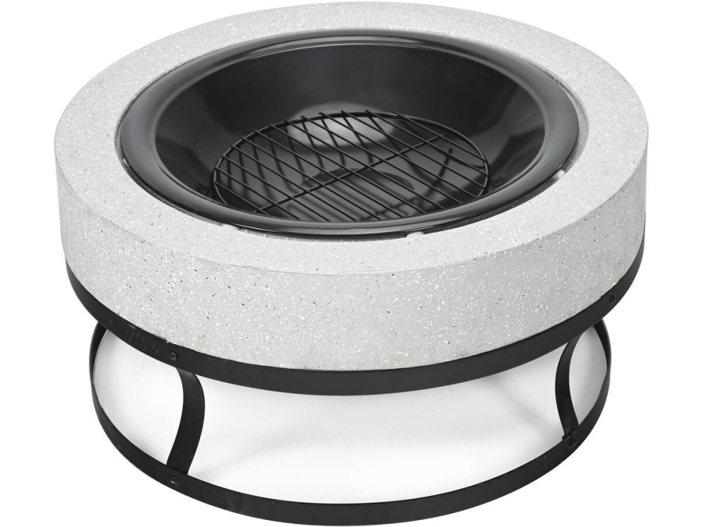 Torro" stone brazier - 70 x 70 x 49 cm - White