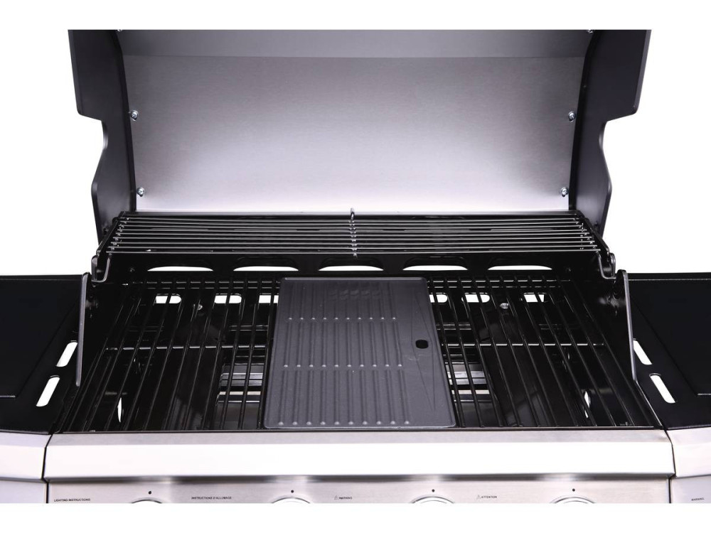 Barbecue gas "Bingo 5" - 5 Burners including 1 lateral - 15.2kW + Protective cover - Black