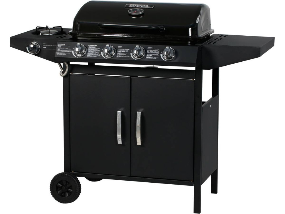 Barbecue gas "Festa 5" - 4 burners including 1 lateral - 12.9 Kw - Black