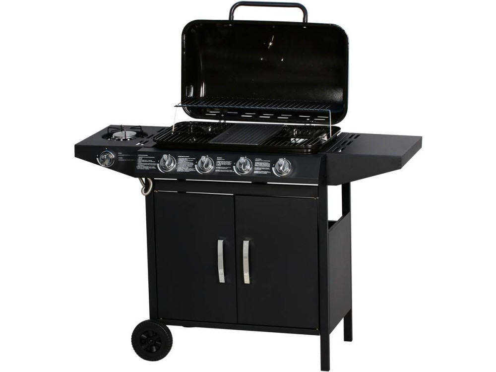 Barbecue gas "Festa 5" - 4 burners including 1 lateral - 12.9 Kw - Black