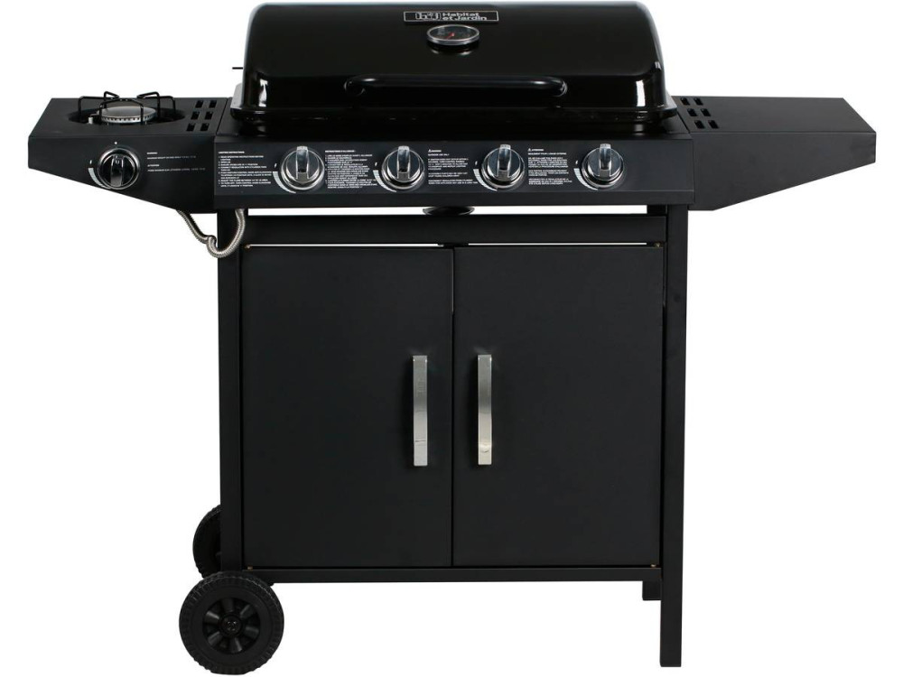 Barbecue gas "Festa 5" - 4 burners including 1 lateral - 12.9 Kw - Black