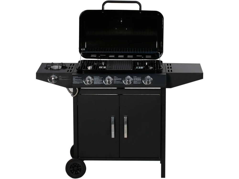 Barbecue gas "Festa 5" - 4 burners including 1 lateral - 12.9 Kw - Black