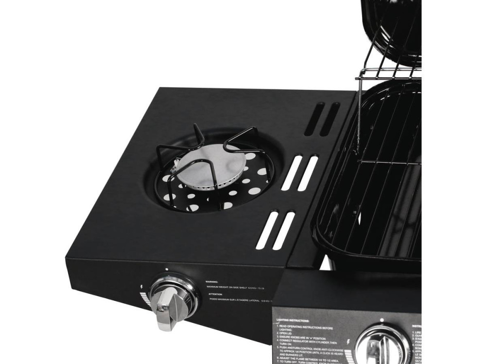 Barbecue gas "Festa 5" - 4 burners including 1 lateral - 12.9 Kw - Black