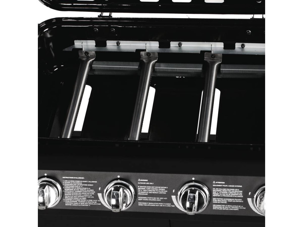 Barbecue gas "Festa 5" - 4 burners including 1 lateral - 12.9 Kw - Black
