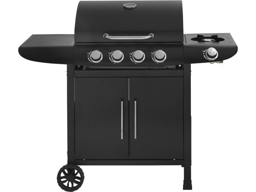 Gas barbecue "Feria 5" - 5 burners including 1 side burner - 14.5 kW - Black
