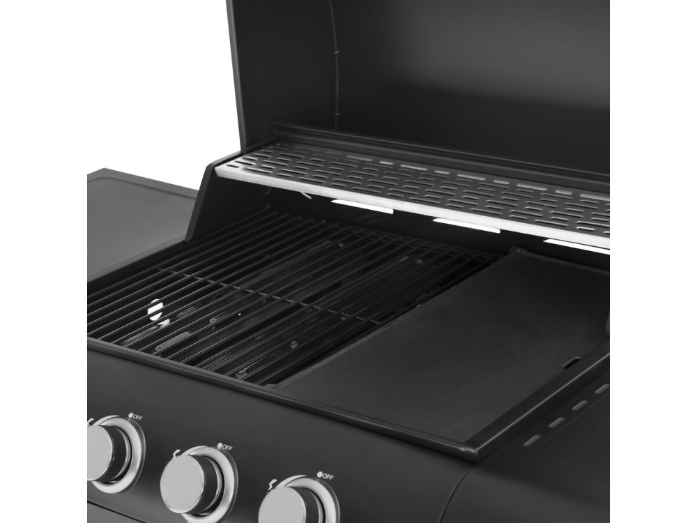 Gas barbecue "Feria 5" - 5 burners including 1 side burner - 14.5 kW - Black