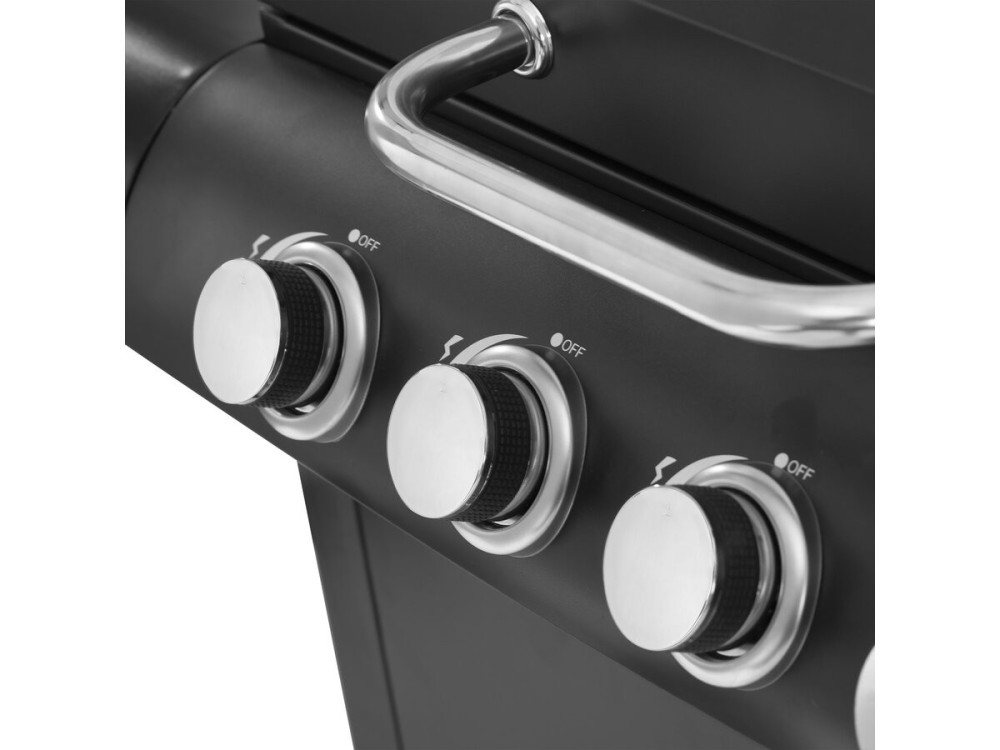 Gas barbecue "Feria 5" - 5 burners including 1 side burner - 14.5 kW - Black