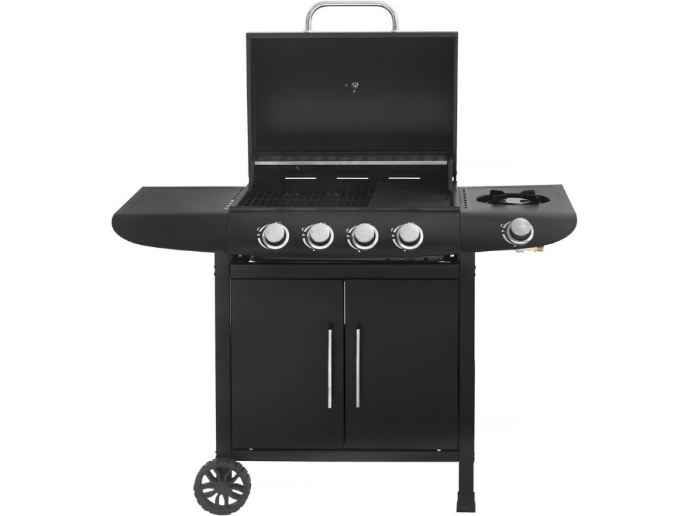 Gas barbecue "Feria 5" - 5 burners including 1 side burner - 14.5 kW - Black