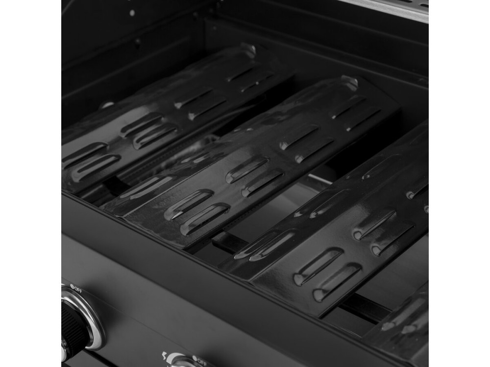 Outdoor kitchen gas barbecue - 12 kw - 4 burners - Black