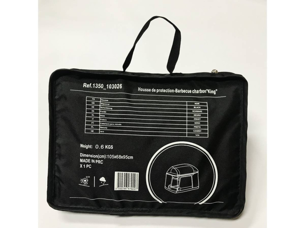 Barbecue protective cover - 105 x 68 x 95 cm - Black