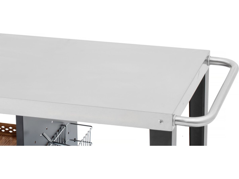 Gelia" metal barbecue sideboard - 117 x 59 x 80 cm - Black