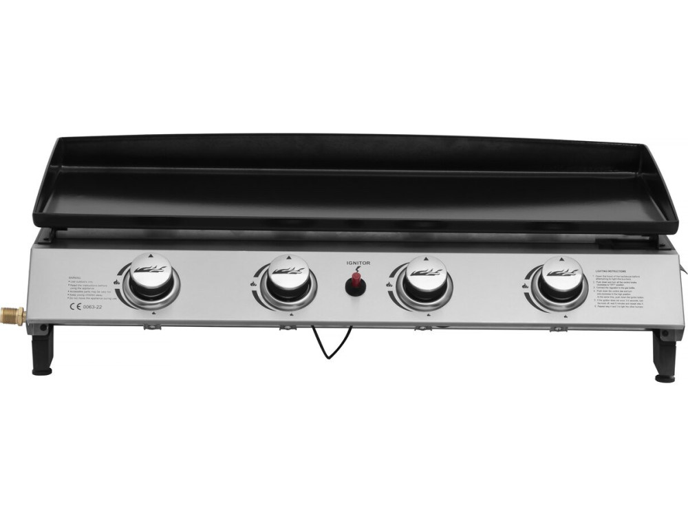 Jolly 4-burner gas plancha - 10 Kw - Grey