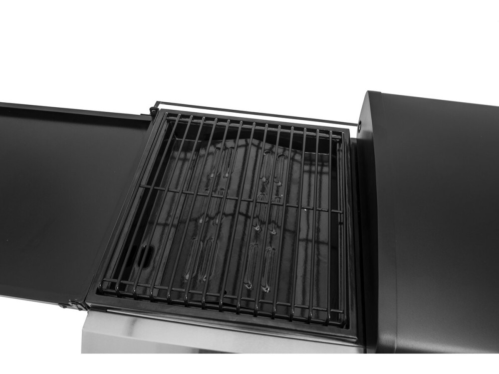 Rasio" gas griddle with lid - 7.5 KW - 3 burners - Black