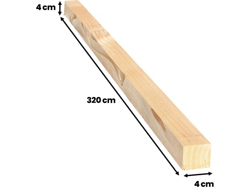 Wooden strip - 3.2 M in 4 x 4 cm