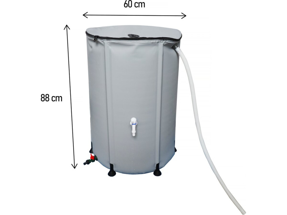 250 L flexible PVC water collector - Grey