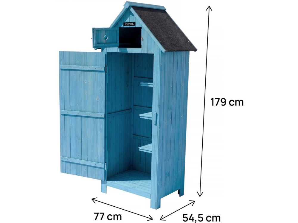 Garden Cabinet 'Cabanon' - 77 x 54.5 x 179 cm  - Sky Blue