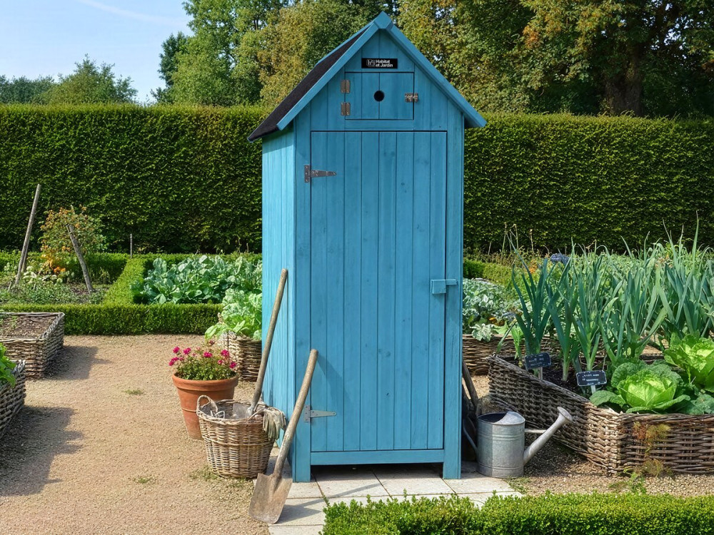 Garden Cabinet 'Cabanon' - 77 x 54.5 x 179 cm  - Sky Blue