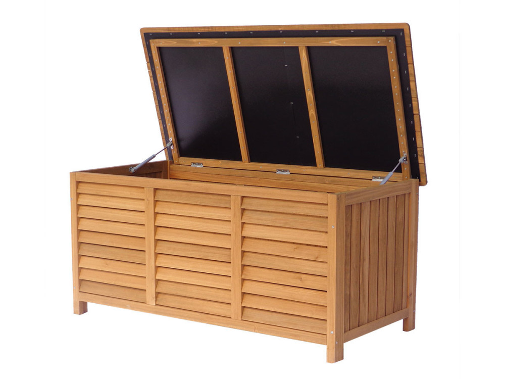 Garden storage box "Macao" - 130 x 64 x 60 cm -  Brown