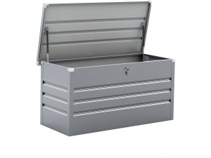 Garden Storage Chest Metal  "Store" -  Silver