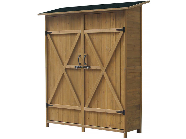 Garden cupboard "Espacio" - 140 x 49 x 162 cm - Brown