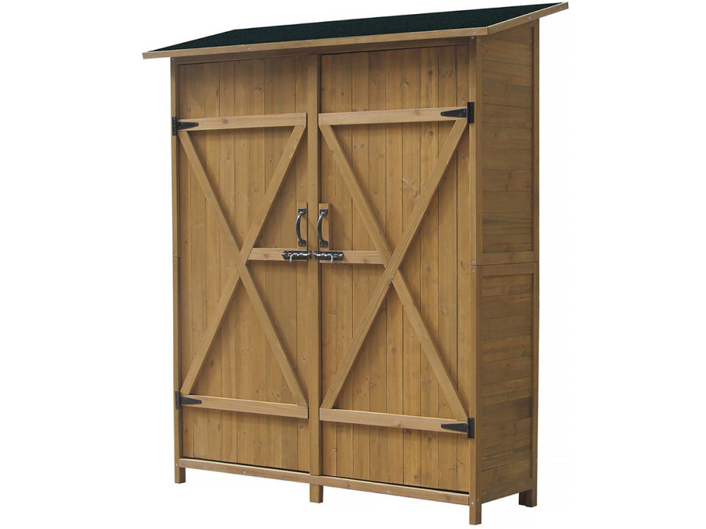 Garden cupboard "Espacio" - 140 x 49 x 162 cm - Brown