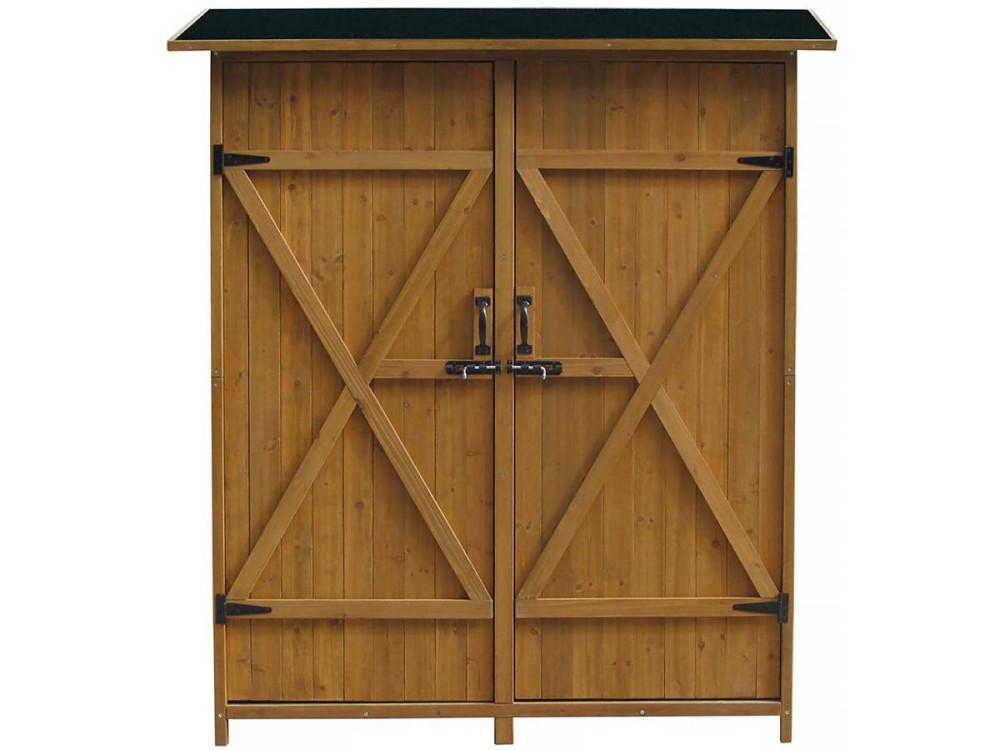 Garden cupboard "Espacio" - 140 x 49 x 162 cm - Brown