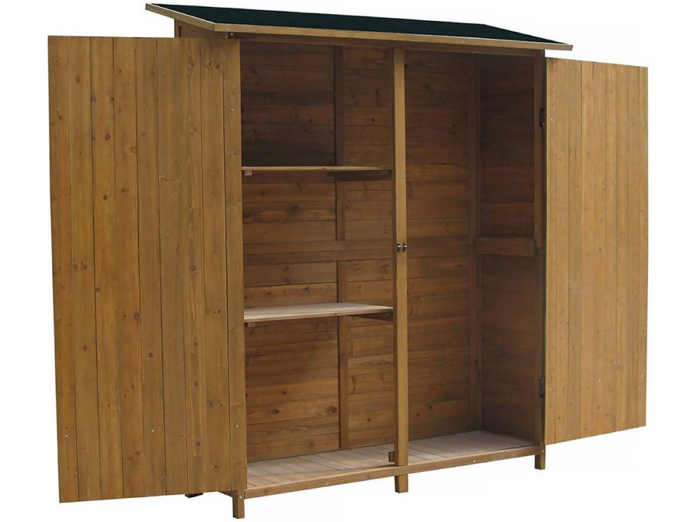 Garden cupboard "Espacio" - 140 x 49 x 162 cm - Brown